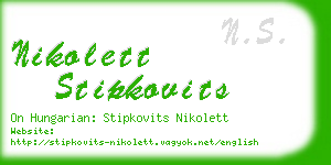 nikolett stipkovits business card